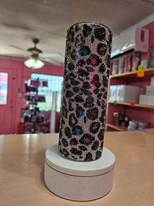 Rainbow Rhinestone 20oz tumbler