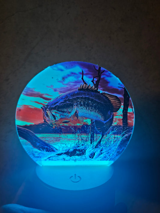 I Rather Be Fishing Neon Night Light